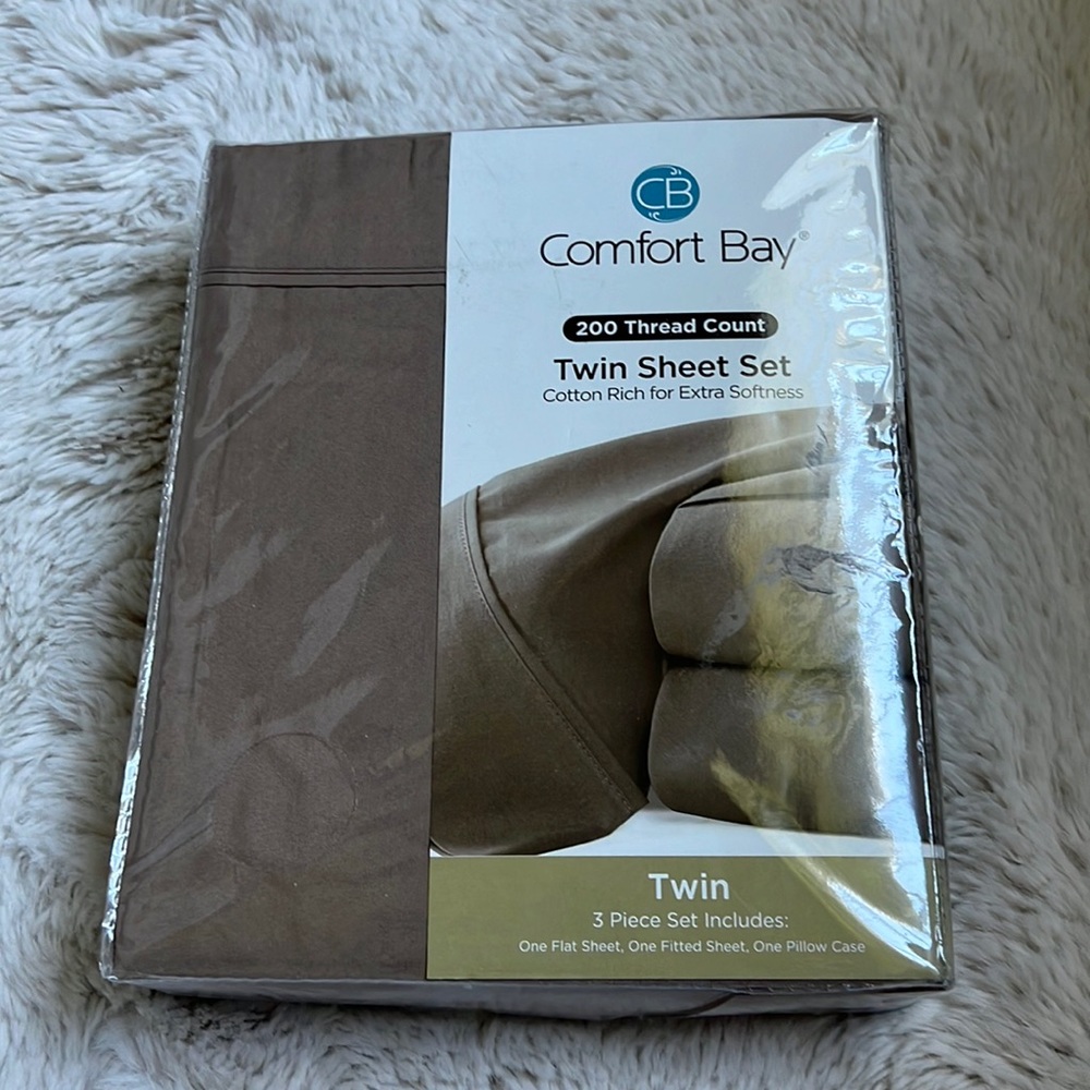 Comfort Bay twin sheet set New